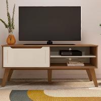 Rack Bancada Para Tv 60 Pol 134 Cm 4710 Cinamomo Off White Arly - 1
