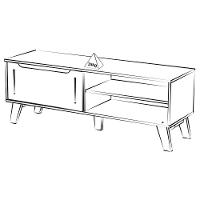 Rack Bancada Para Tv 60 Pol 134 Cm 4710 Cinamomo Off White Arly - 7