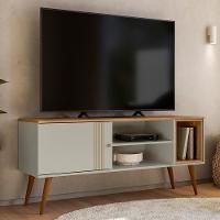 Rack Bancada Para Tv 55 Pol 136 Cm 3850 Off White Nature Plla - 2