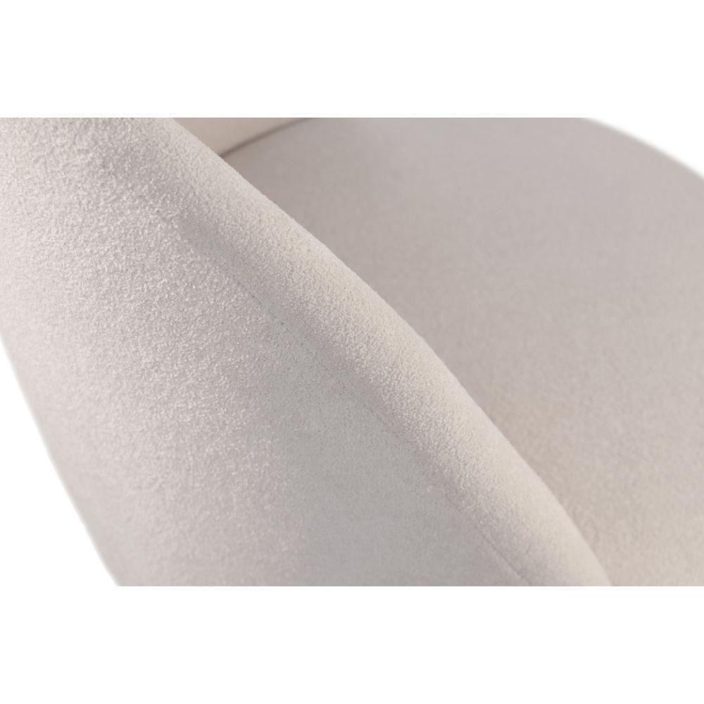 Conjunto Poltronas Decorativa Lilli Off White Com Base Giratória Em Madeira - 8