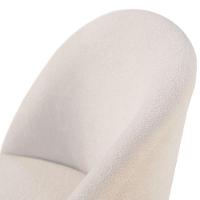 Conjunto Poltronas Decorativa Lilli Off White Com Base Giratória Em Madeira - 6