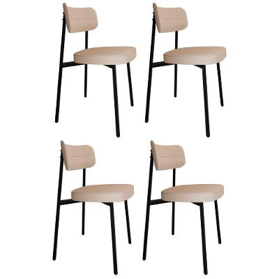 Cadeira De Jantar Estofada Kit 4 Ella M25 Linho Areia - Mpozenato