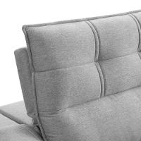 Sofá Retrátil Reclinável 3 Lugares Sala De Estar 245cm Camões F04 Linho Cinza - Lyam Decor - 8