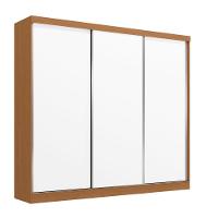 Guarda-roupas 3 Portas De Correr Reversíveis Kappesberg Canela/macadâmia
