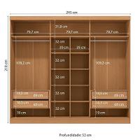 Guarda-roupas 3 Portas De Correr Reversíveis Kappesberg Canela/macadâmia - 7
