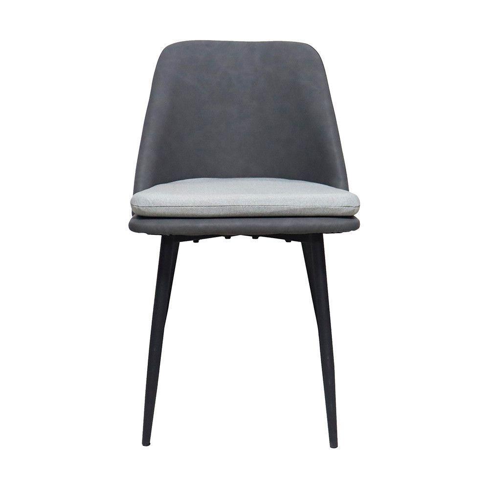 Kit 2 Cadeiras Quebec Com Assento Em Mdf E Base Em Aço Grafite - 2