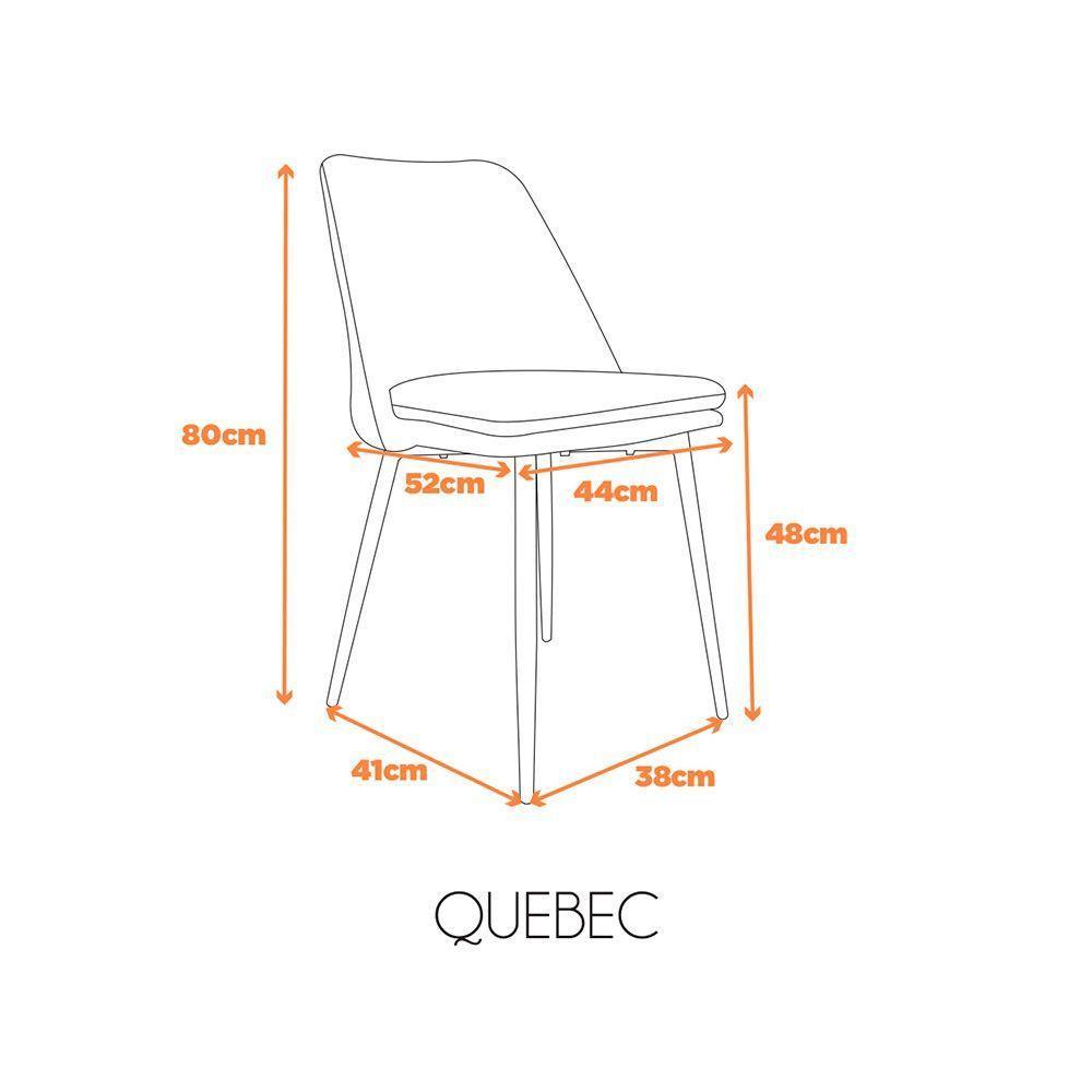 Kit 2 Cadeiras Quebec Com Assento Em Mdf E Base Em Aço Grafite - 5