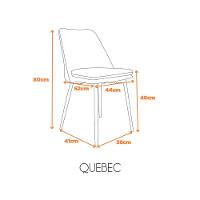 Kit 2 Cadeiras Quebec Com Assento Em Mdf E Base Em Aço Grafite - 5