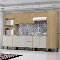 Cozinha Modulada 6 Pecas 319 Cm Mdp Glor Castanho Off White Mxm - 1