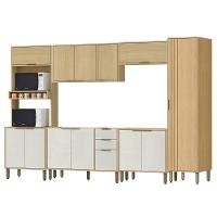 Cozinha Modulada 6 Pecas 319 Cm Mdp Glor Castanho Off White Mxm - 2