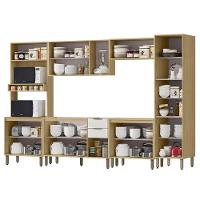 Cozinha Modulada 6 Pecas 319 Cm Mdp Glor Castanho Off White Mxm - 3
