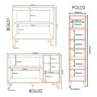 Cozinha Modulada 6 Pecas 319 Cm Mdp Glor Castanho Off White Mxm - 7