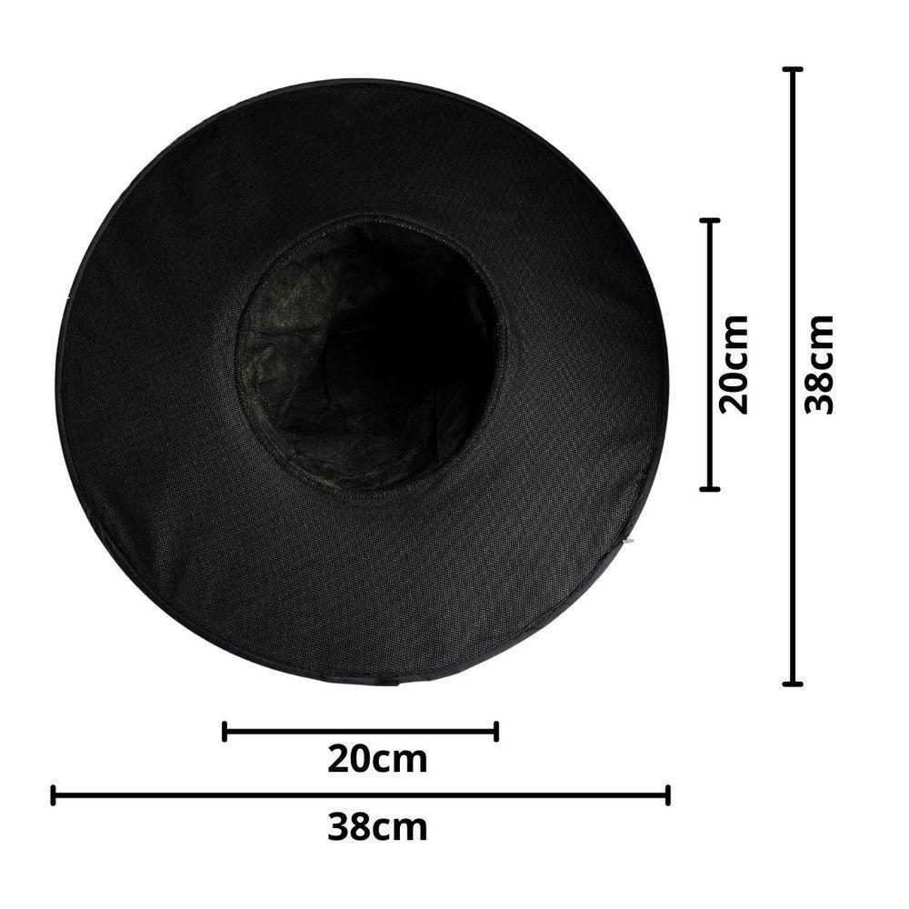 Chapéu De Bruxa Preto Com Listras Alaranjadas - 6
