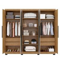 Guarda Roupa Diamante 6 Portas E 4 Gavetas Araplac 6000-50 Freijó Baunilha Brilho - 3