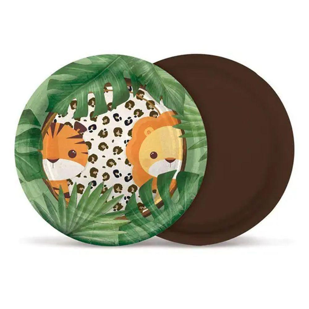Prato Redondo Safari Selva 18cm - 8 Unidades - 1