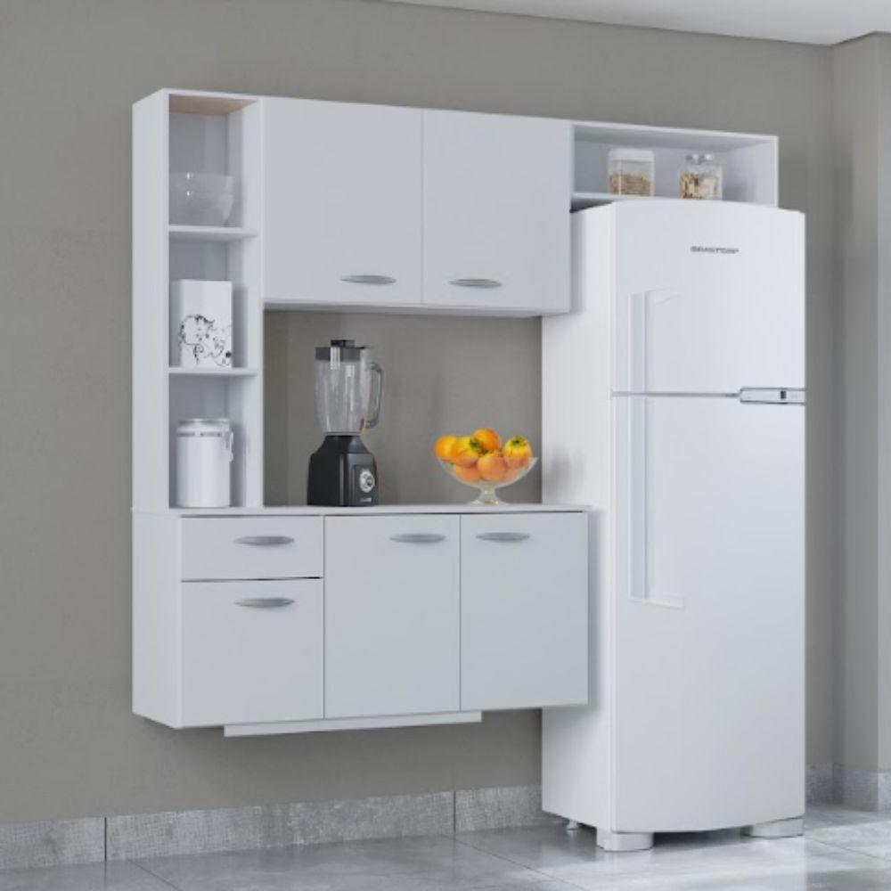 Cozinha Poquema Suspensa Com Balcão Isis Branco - 1