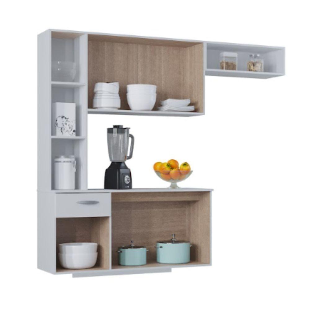 Cozinha Poquema Suspensa Com Balcão Isis Branco - 4