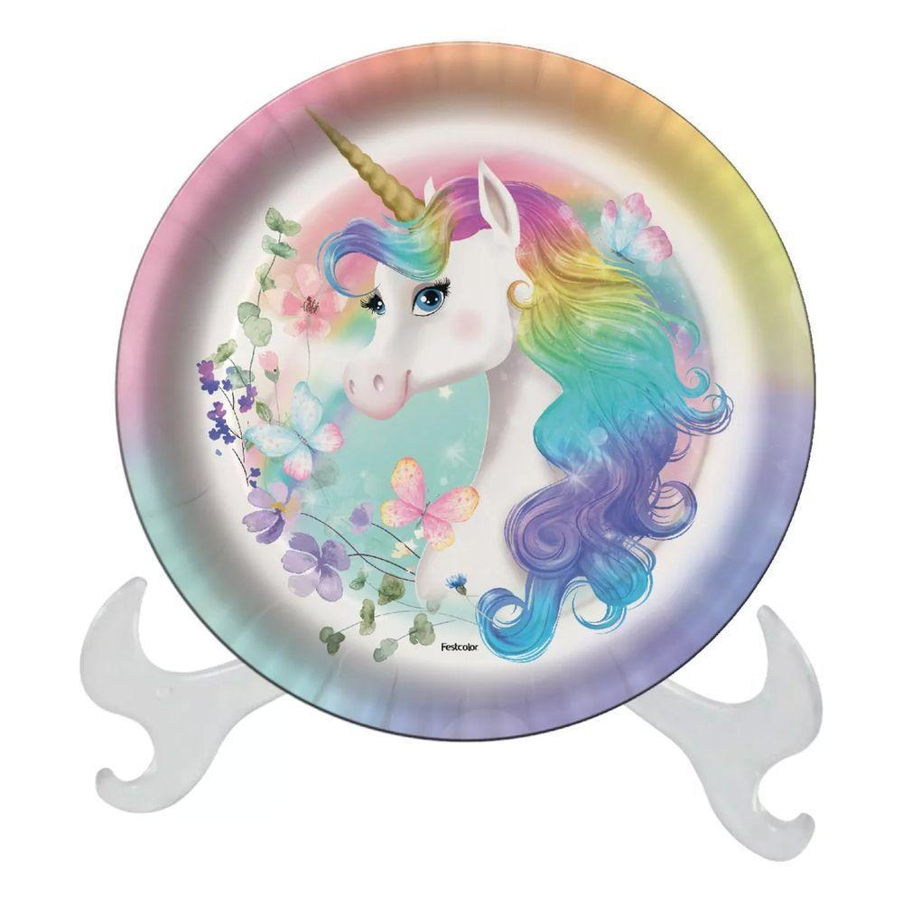 Prato Redondo Unicórnio New - 8 Unidades - 2