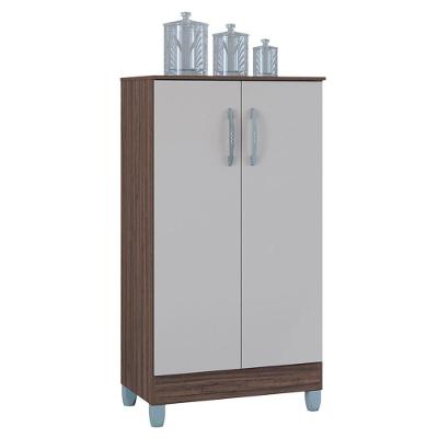 Armário Multiuso 60cm 2 Portas Tami P11 Chocolate/off White - Mpozenato