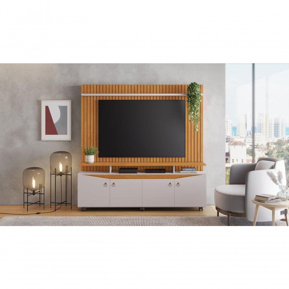 Estante Home Para Tv Até 65 Polegadas Conceito Candian Jcm Movelaria Cinamomo-off White - 4