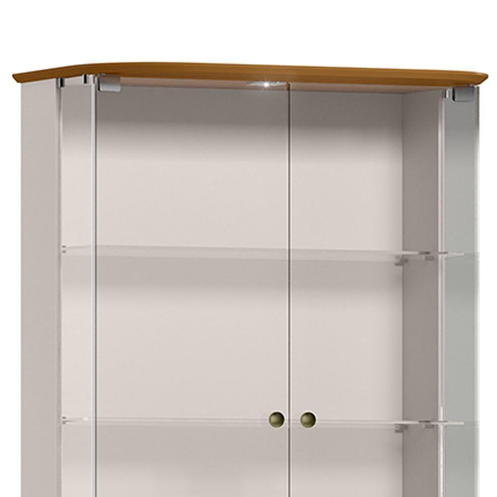 Cristaleira Para Sala De Jantar Bar 3 Portas Verbena N01 Off White Ypê - Lyam Decor - 3