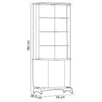 Cristaleira Para Sala De Jantar Bar 3 Portas Verbena N01 Off White Ypê - Lyam Decor