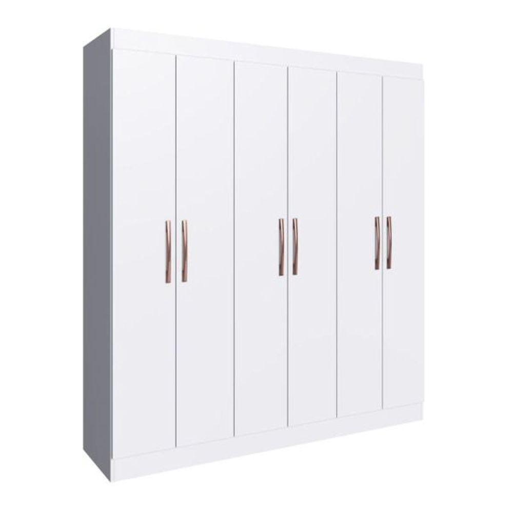 Guarda Roupa Xangai 6 Portas 2 Gavetas Branco Doripel - 1