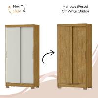 Guarda Roupa 2 Portas Correr Atr Rd041 Marrocos Off White Mxm