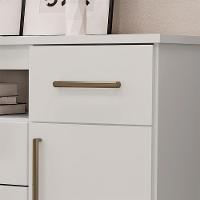 Comoda 5 Gavetas 2 Portas 152 Cm Ols Co008 Branco Neve Mxm - 2