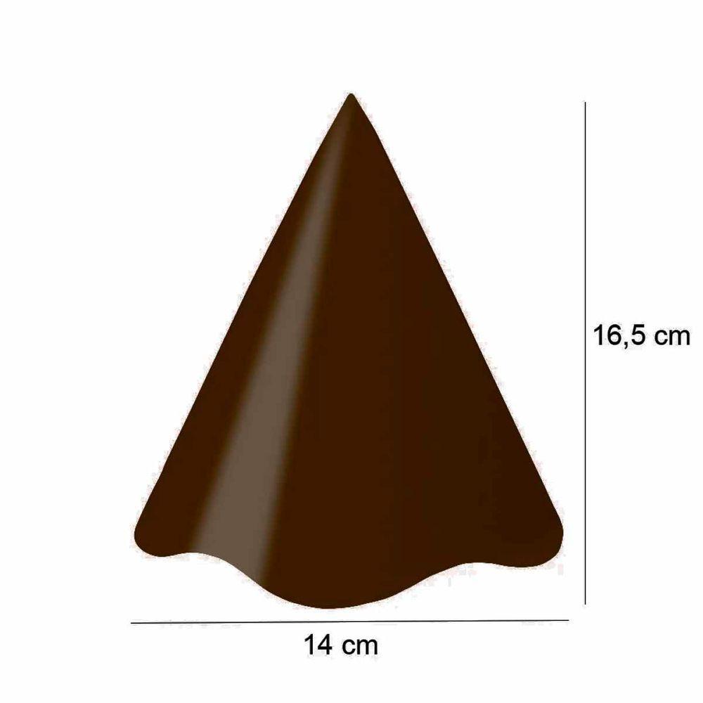 Chapéu De Aniversário Marrom Liso - 8 Unidades - 3