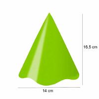 Chapéu De Aniversário Verde Claro Liso - 8 Unidades - 3