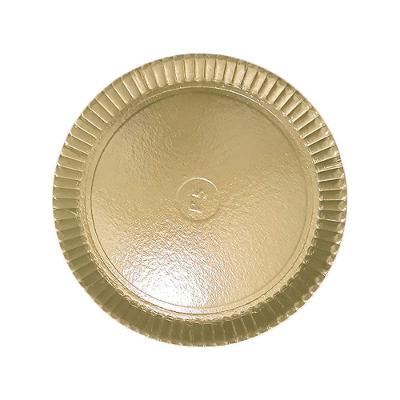 Prato De Papelão Laminado Dourado P5 - 28cm