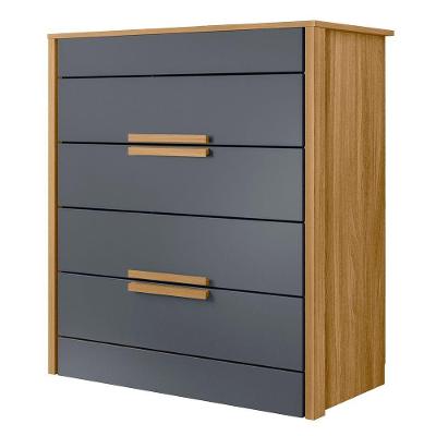 Cômoda Para Quarto 4 Gavetas 86cm Pavia M07 Freijó-cinza - Mpozenato