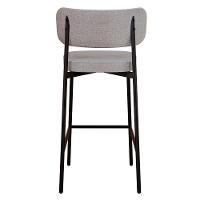 Banqueta Alta Bar Estofada Kit 3 Ella M25 Linho Cinza Cl-whisky - Mpozenato - 7