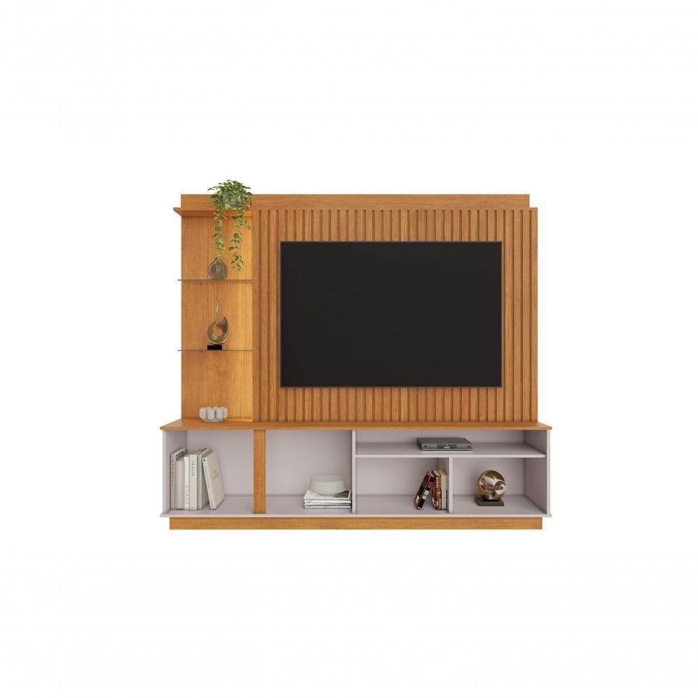 Estante Home Para Tv Até 60 Polegadas Amparo Candian - Jcm Movelaria Movelaria Cinamomo-off White - 3