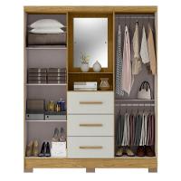 Guarda Roupa 4 Portas Com Espelho Capelinha Rg139 Marrocos Off White Mxm - 3