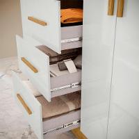 Guarda Roupa 4 Portas Com Espelho Capelinha Rg139 Marrocos Off White Mxm - 7