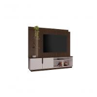 Estante Home Para Tv Até 60 Polegadas Amparo Candian - Jcm Movelaria Movelaria Café-off White - 1