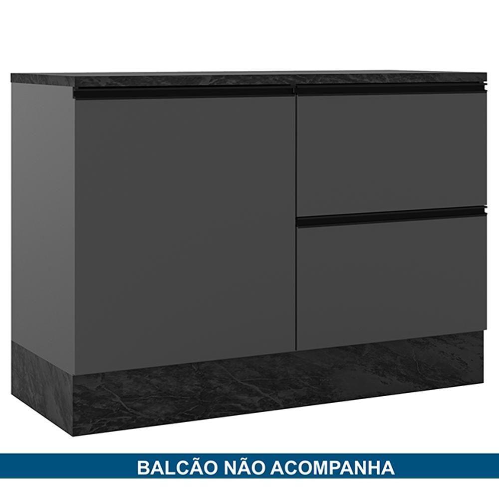Tampo Para Balcao De Cozinha 120 Cm Etti 17511 Lacca Onix Brilho Pln - 3