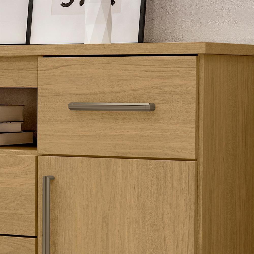 Comoda 5 Gavetas 2 Portas 152 Cm Ols Co008 Castanho Mxm - 3