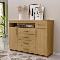 Comoda 5 Gavetas 2 Portas 152 Cm Ols Co008 Castanho Mxm - 1