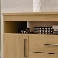 Comoda 5 Gavetas 2 Portas 152 Cm Ols Co008 Castanho Mxm - 6