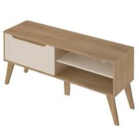 Rack Bancada Para Tv 60 Pol 134 Cm 4600 Carvalho Off White Arly - 3