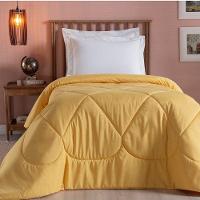 Edredom Solteiro Unique Dupla Face Micropercal 200 Fios Toque De Algodão 1 Peça - Amarelo - 2