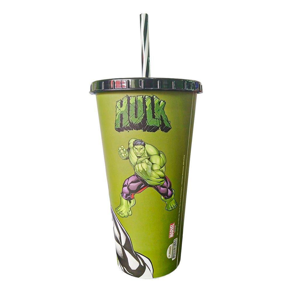Copo Com Canudo Hulk Vingadores - 700ml - 3