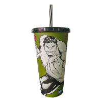 Copo Com Canudo Hulk Vingadores - 700ml - 1