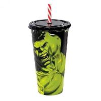 Copo Com Canudo Hulk Vingadores - 700ml - 2