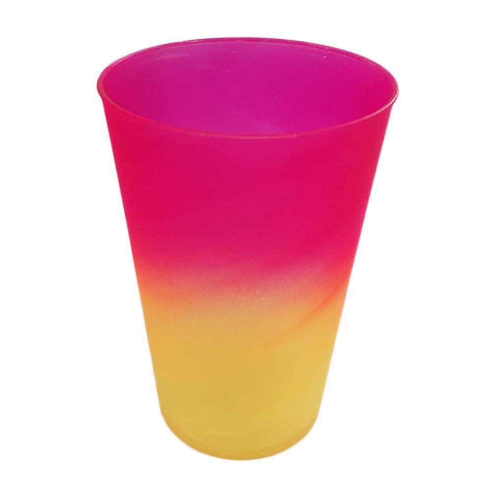 Copo Com Canudo Pink Amarelo E Verde - 700ml - 6 Unidades - 4
