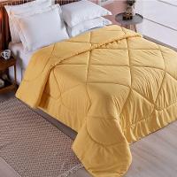 Edredom Queen Unique Dupla Face Micropercal 200 Fios Toque De Algodão 1 Peça - Amarelo - 3