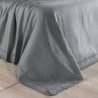 Colcha Queen Home Paris Com Bordado Inglês Micropercal 300 Fios Toque De Algodão 3 Peças - Chumbo - 4